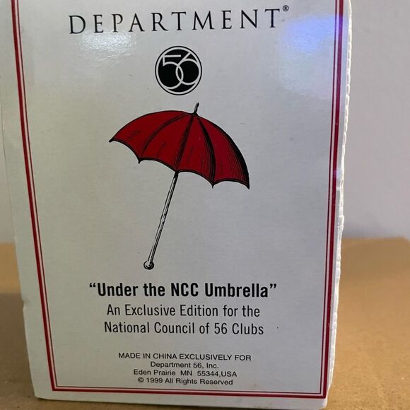 Department 56 Red and Blue Victorian Couple - Picture 4 of 4